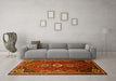 Machine Washable Persian Yellow Traditional Rug in a Living Room, wshtr831yw