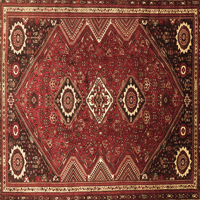 Square Persian Brown Traditional Rug, tr831brn
