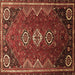 Square Persian Brown Traditional Rug, tr831brn