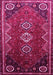 Machine Washable Persian Pink Traditional Rug, wshtr831pnk