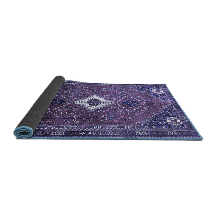 Sideview of Persian Blue Traditional Rug, tr832blu
