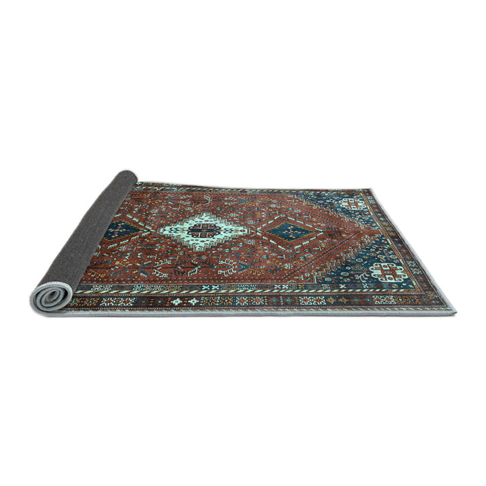 Sideview of Persian Light Blue Traditional Rug, tr832lblu