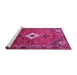 Sideview of Machine Washable Persian Pink Traditional Rug, wshtr832pnk