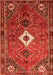 Serging Thickness of Machine Washable Persian Orange Traditional Area Rugs, wshtr832org