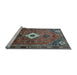 Sideview of Machine Washable Persian Light Blue Traditional Rug, wshtr832lblu