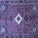 Square Persian Blue Traditional Rug, tr832blu