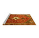 Sideview of Machine Washable Persian Yellow Traditional Rug, wshtr832yw