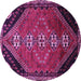 Round Persian Purple Traditional Rug, tr833pur