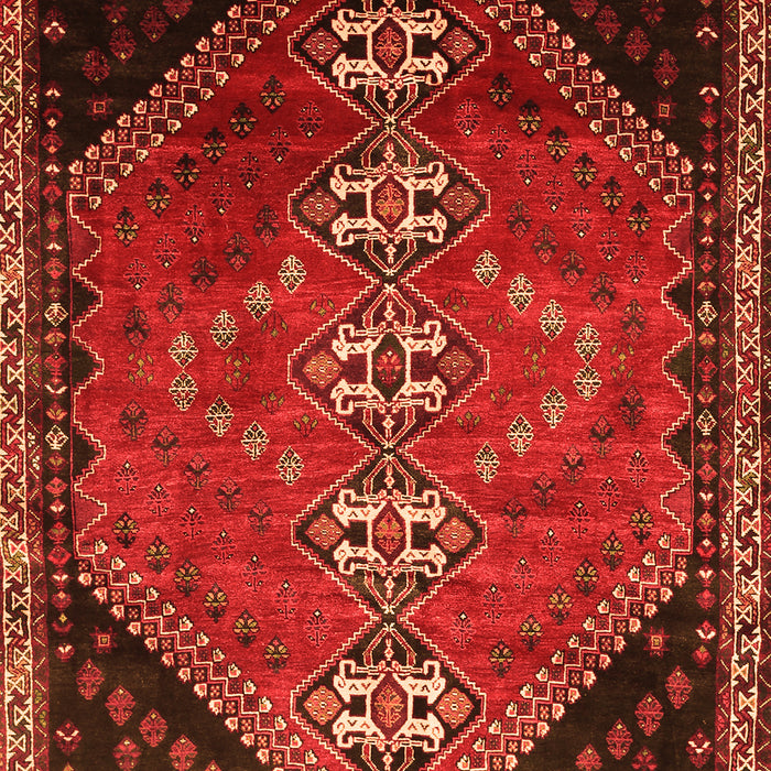 Serging Thickness of Machine Washable Persian Orange Traditional Area Rugs, wshtr833org