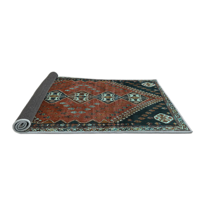 Sideview of Persian Light Blue Traditional Rug, tr833lblu