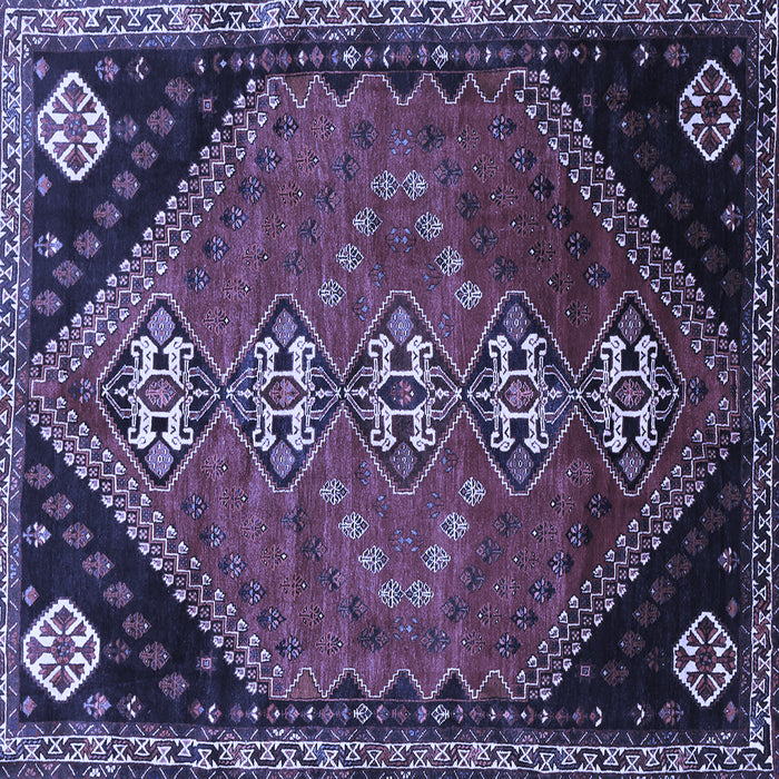 Square Persian Blue Traditional Rug, tr833blu
