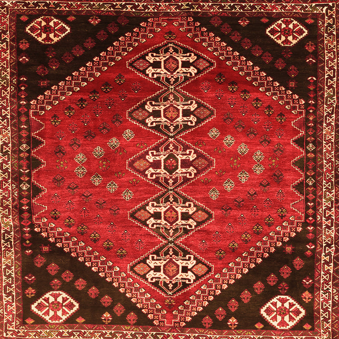 Serging Thickness of Persian Orange Traditional Rug, tr833org