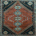 Square Persian Light Blue Traditional Rug, tr833lblu