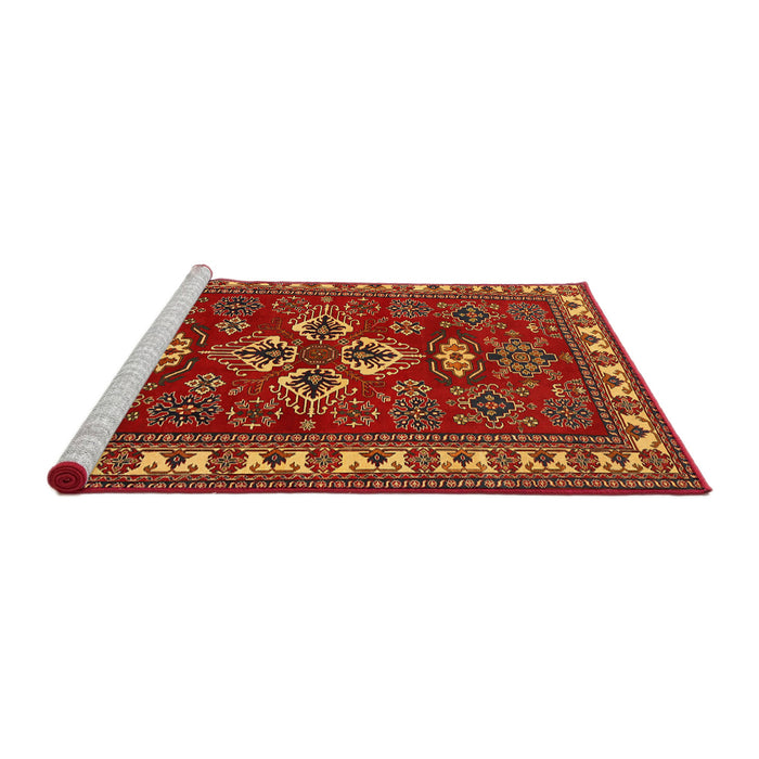 Sideview of Machine Washable Traditional Red Rug, wshtr834