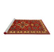 Sideview of Machine Washable Traditional Red Rug, wshtr834