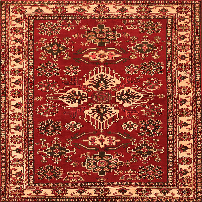 Serging Thickness of Persian Orange Traditional Rug, tr834org