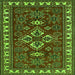 Serging Thickness of Persian Green Traditional Rug, tr834grn