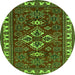 Machine Washable Persian Green Traditional Area Rugs, wshtr834grn