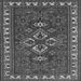 Round Machine Washable Persian Gray Traditional Rug, wshtr834gry