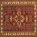 Square Machine Washable Persian Brown Traditional Rug, wshtr834brn