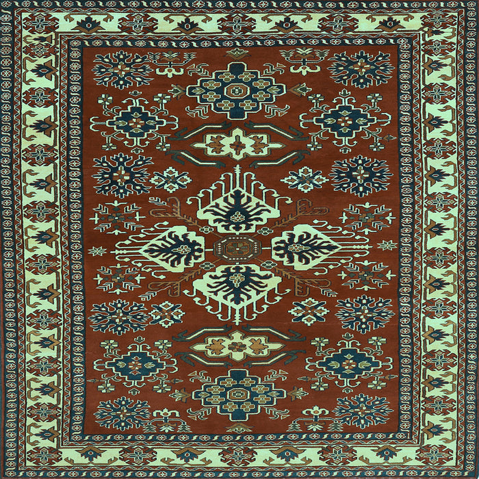 Square Machine Washable Persian Light Blue Traditional Rug, wshtr834lblu