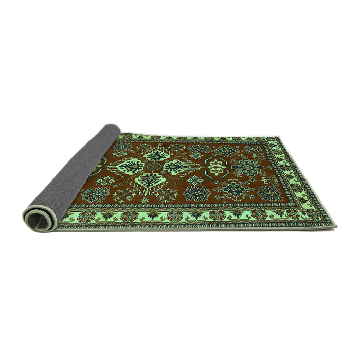 Sideview of Persian Turquoise Traditional Rug, tr834turq