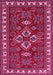 Machine Washable Persian Pink Traditional Rug, wshtr834pnk