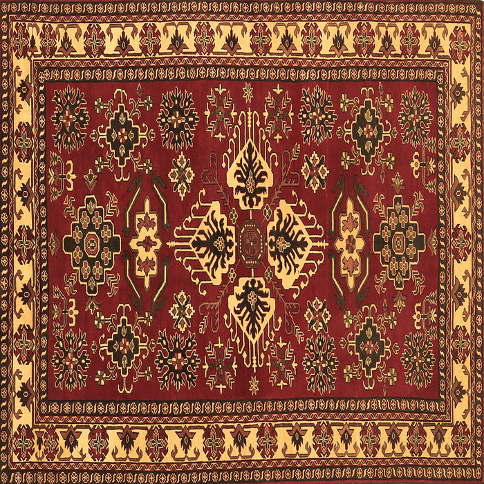 Square Persian Brown Traditional Rug, tr834brn