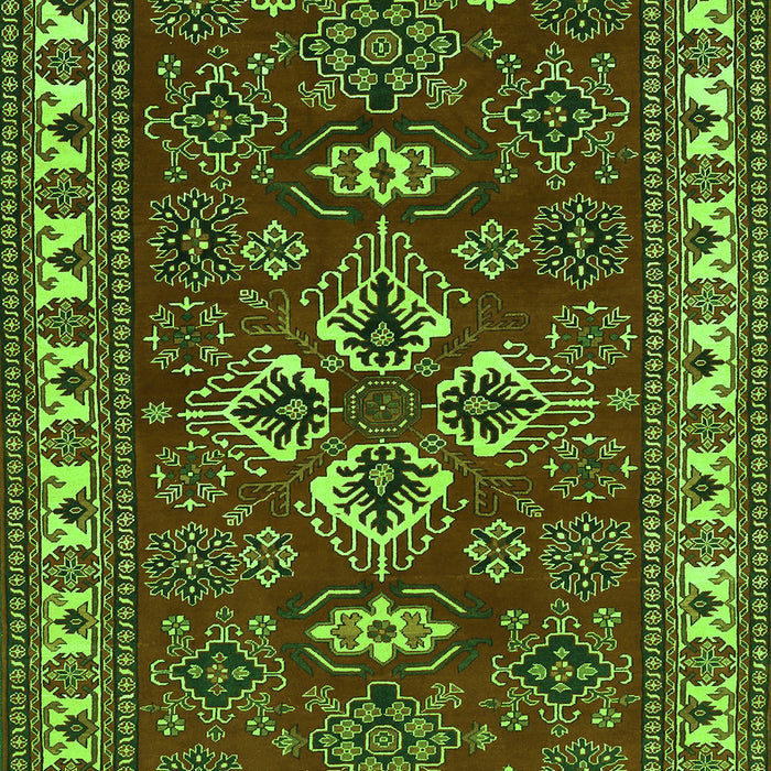 Serging Thickness of Machine Washable Persian Green Traditional Area Rugs, wshtr834grn