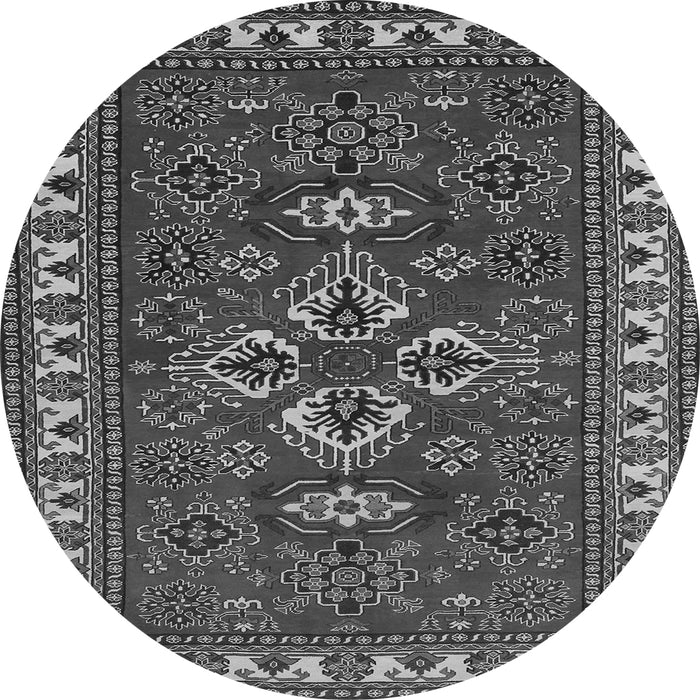 Machine Washable Persian Gray Traditional Rug, wshtr834gry