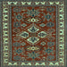 Square Persian Light Blue Traditional Rug, tr834lblu