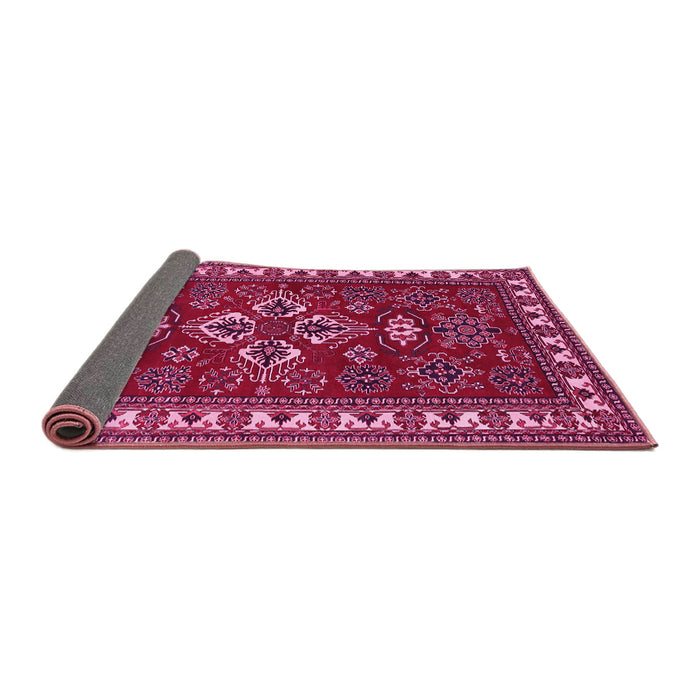 Sideview of Persian Pink Traditional Rug, tr834pnk