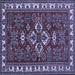 Square Persian Blue Traditional Rug, tr834blu