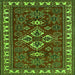 Round Machine Washable Persian Green Traditional Area Rugs, wshtr834grn