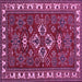 Square Machine Washable Persian Purple Traditional Area Rugs, wshtr834pur