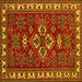 Square Persian Yellow Traditional Rug, tr834yw
