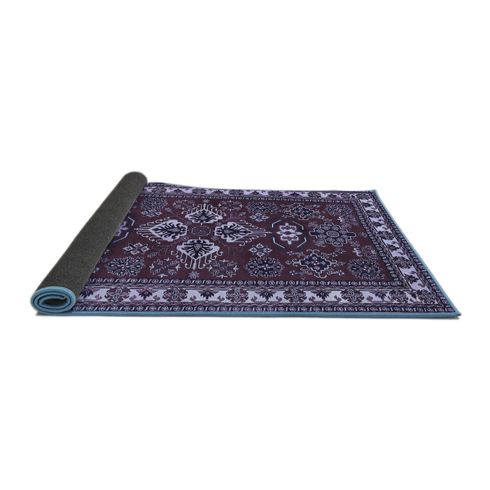 Sideview of Persian Blue Traditional Rug, tr834blu