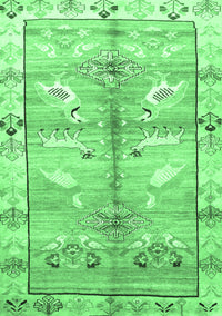 Persian Emerald Green Traditional Rug, tr835emgrn