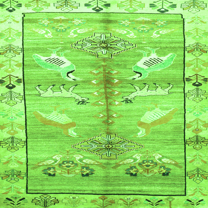 Serging Thickness of Persian Green Traditional Rug, tr835grn