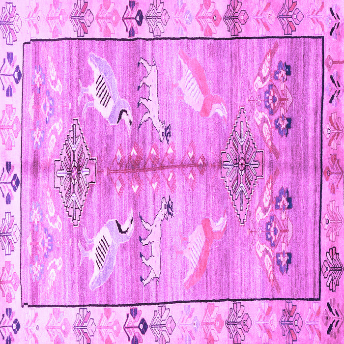 Square Persian Purple Traditional Rug, tr835pur