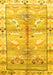 Machine Washable Persian Yellow Traditional Rug, wshtr835yw