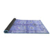 Sideview of Persian Blue Traditional Rug, tr835blu