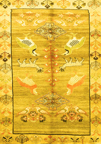 Persian Yellow Traditional Rug, tr835yw
