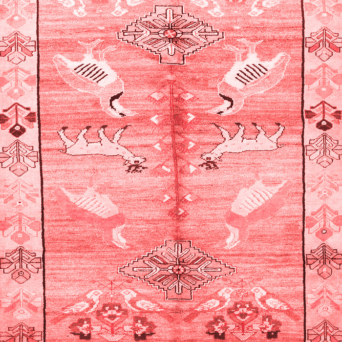 Machine Washable Persian Red Traditional Rug, wshtr835red