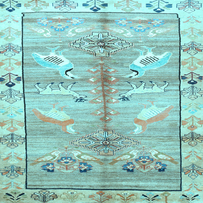 Square Persian Light Blue Traditional Rug, tr835lblu