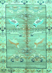 Persian Turquoise Traditional Rug, tr835turq