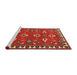 Sideview of Machine Washable Traditional Red Rug, wshtr836