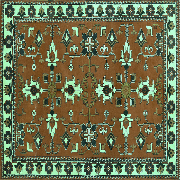 Square Persian Turquoise Traditional Rug, tr836turq