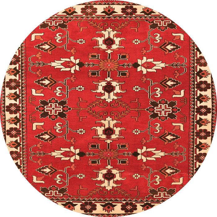 Square Persian Orange Traditional Rug, tr836org
