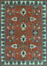 Machine Washable Persian Light Blue Traditional Rug, wshtr836lblu